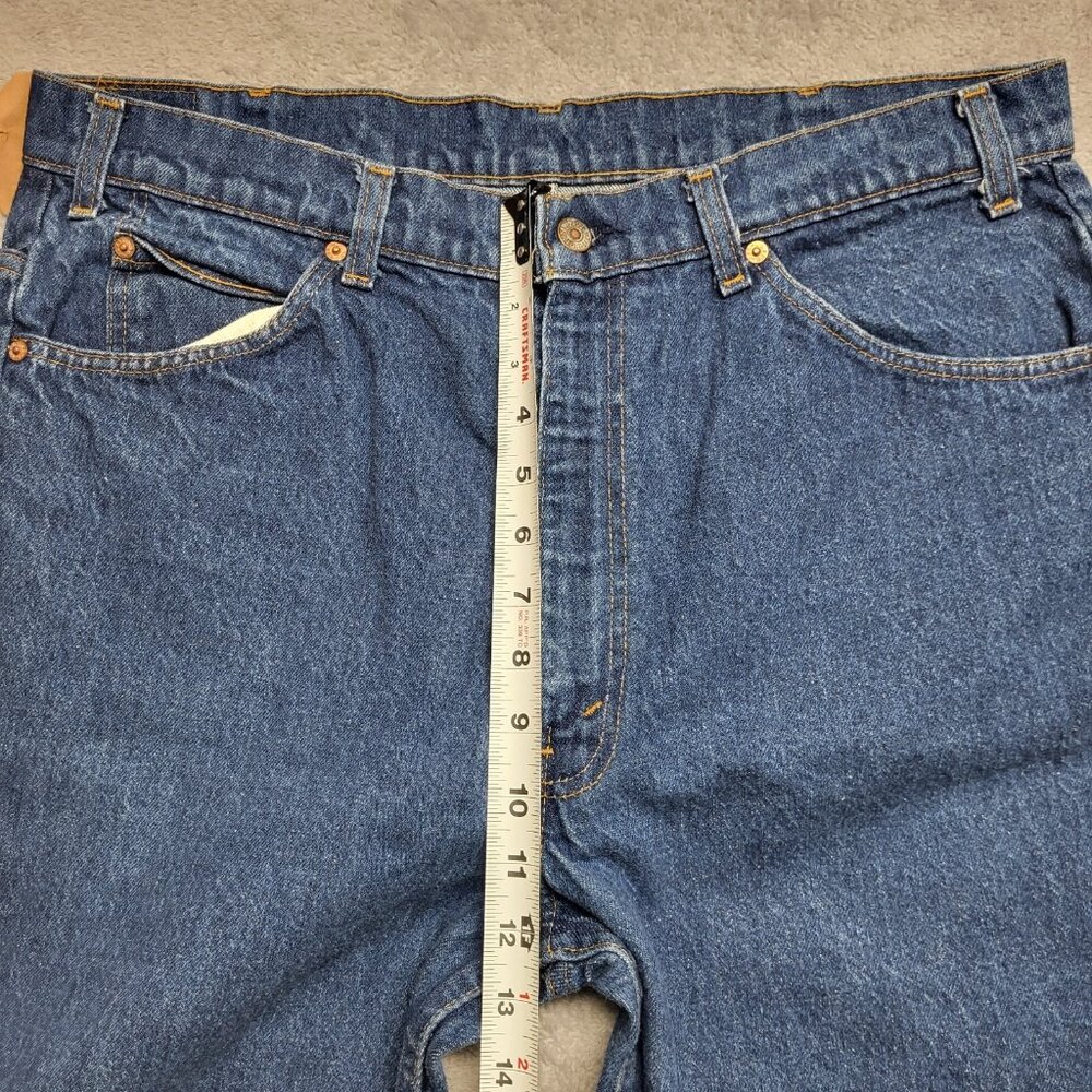 Vintage Levi's 517 Orange Tab Bootcut Jeans Mens 35x30 (38x36) 20517 0217 USA - Picture 6 of 11